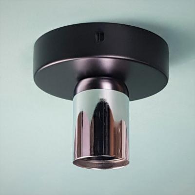 Dime Polished Chrome Single Semi Flush Ceiling Light