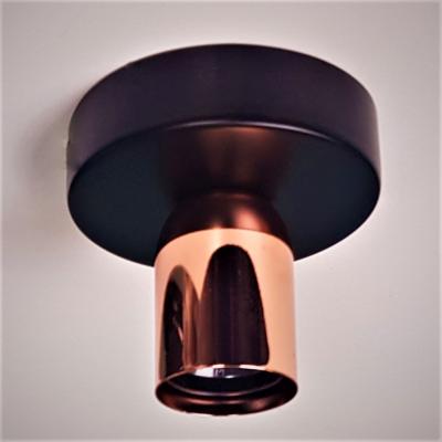 Dime Polished Copper Semi Flush Ceiling Light